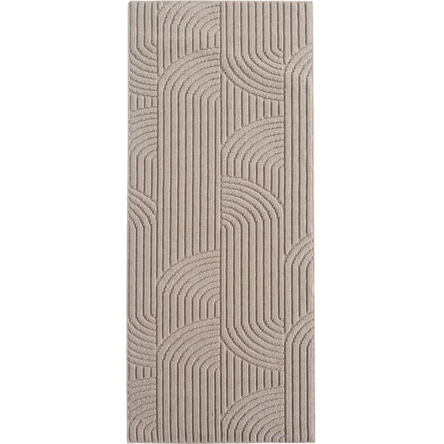 Flachgewebeteppich Helix 2201 (Beige, 250 x 80 cm, 100 % Polyester)