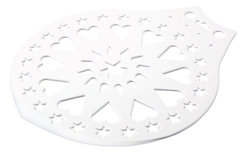 Städter Kuchenheber & Verzierschablone 28cm Weiß Kunststoff