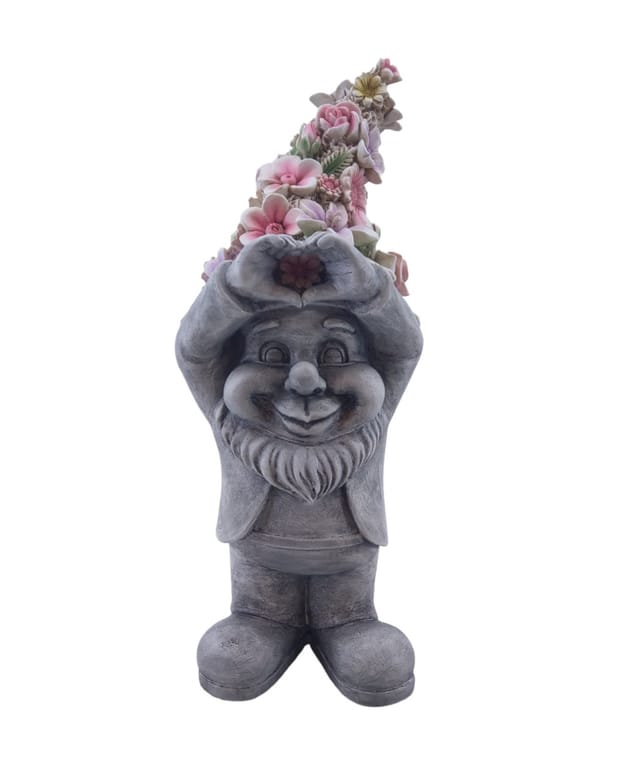 Figur Blumen Zwerg H37cm Polyresin 37 x 15 x 14 cm bunt