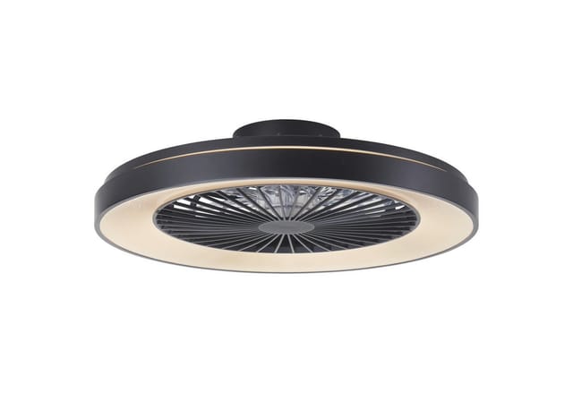 Brilliant LED Deckenleuchte mit Ventilator Mazzaro Ø 58 cm 55 W schwarz
