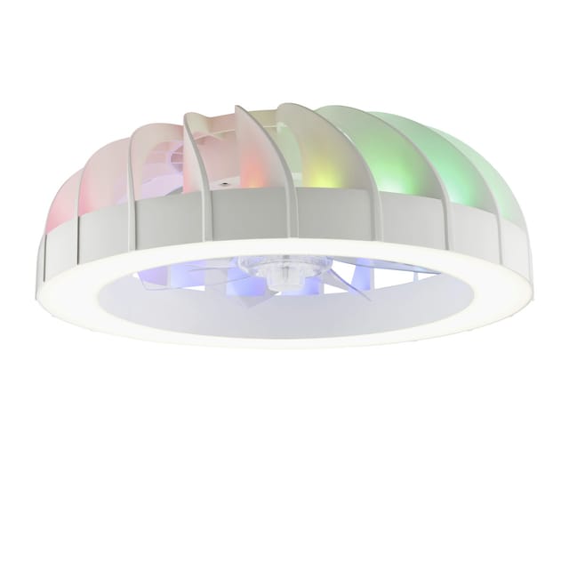 Brilliant LED-Deckenleuchte Fanora mit Ventilator Weiß Ø 46 cm