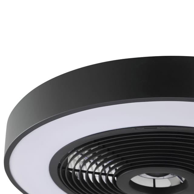 Brilliant LED-Deckenleuchte Catania mit Ventilator Schwarz Ø 48,6 cm