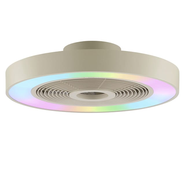 Brilliant LED-Deckenleuchte Catania mit Ventilator Beige Ø 48,6 cm