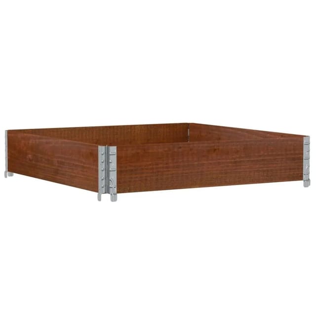 vidaXL Pflanzkasten Braun 100x100 cm Massivholz Kiefer 3295398