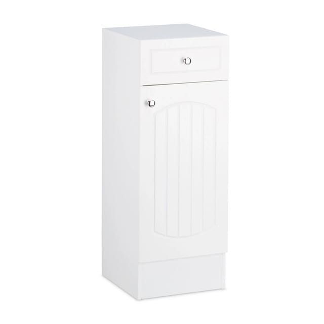 Relaxdays Badschrank MDF Weiß Höhenverstellbar 80 cm x 30,5 cm x 30,5 cm 10,35 kg