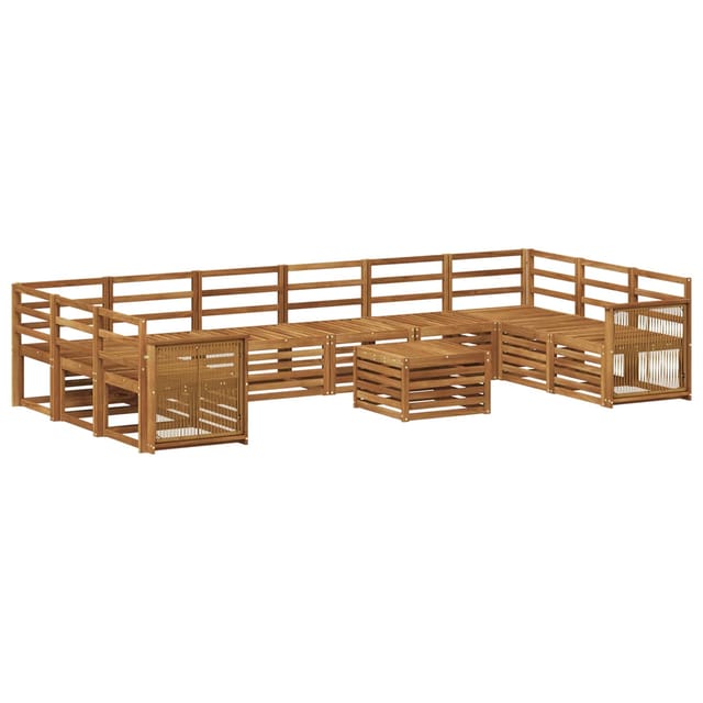 vidaXL Outdoor-Sofagarnitur 8 Stk Natur Massivholz Akazie 3384925