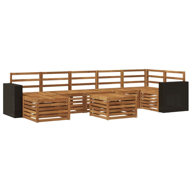 vidaXL Outdoor-Sofagarnitur 8 Stk Natur Massivholz Akazie 3384660