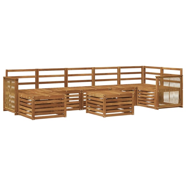 vidaXL Outdoor-Sofagarnitur 7 Stk Natur Massivholz Akazie 3384655