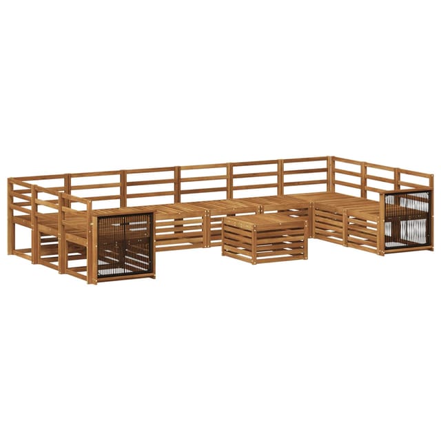 vidaXL Outdoor-Sofagarnitur 8 Stk Natur Massivholz Akazie 3384920