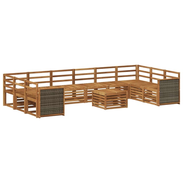 vidaXL Outdoor-Sofagarnitur 8 Stk Natur Massivholz Akazie 3384915