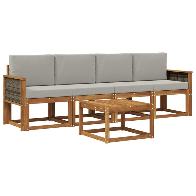 vidaXL Outdoor-Sofagarnitur mit Kissen 4 Stk 3384967