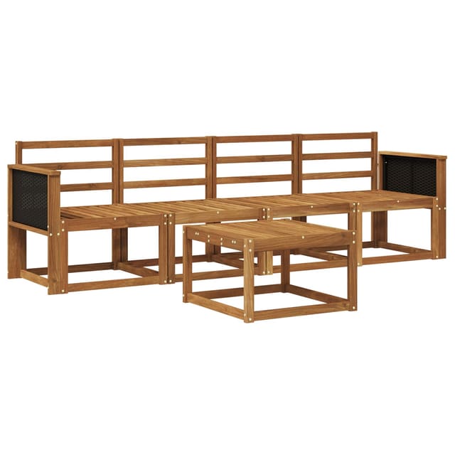 vidaXL Outdoor-Sofagarnitur 4 Stk Natur Massivholz Akazie 3384960