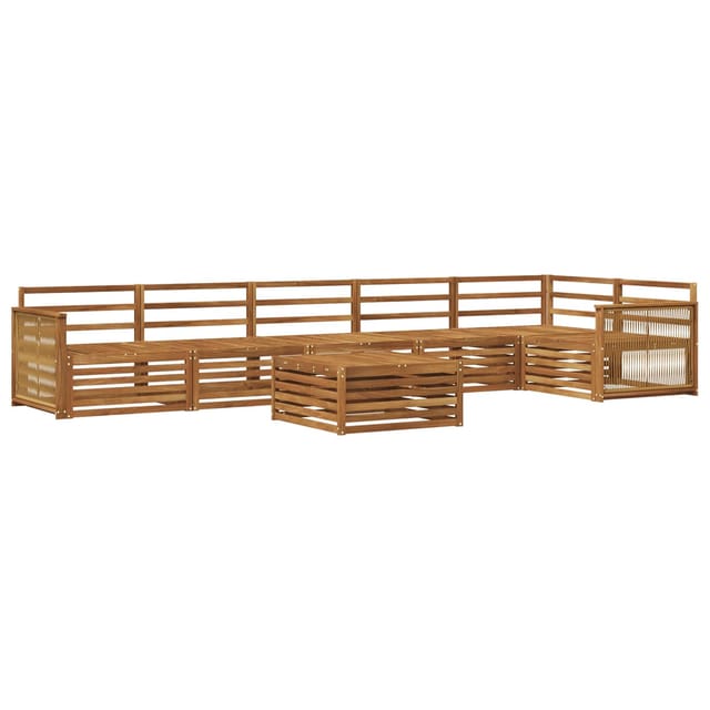 vidaXL Outdoor-Sofagarnitur 7 Stk Natur Massivholz Akazie 3383447