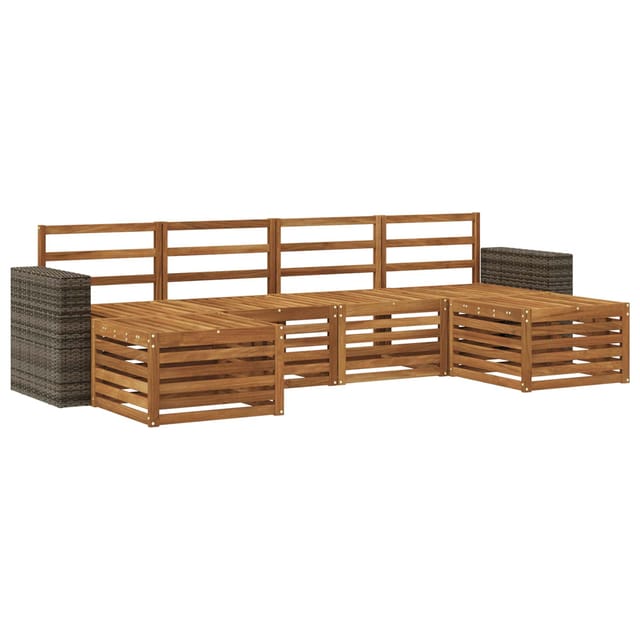 vidaXL Sofagarnituren 6 Stk Natur Massivholz Akazie 3384695