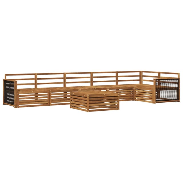 vidaXL Outdoor-Sofagarnitur 7 Stk Natur Massivholz Akazie 3383442