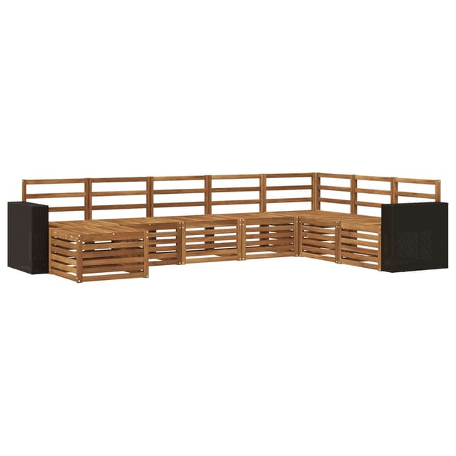 vidaXL Outdoor-Sofagarnitur 8 Stk Natur Massivholz Akazie 3384720