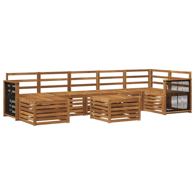 vidaXL Outdoor-Sofagarnitur 7 Stk Natur Massivholz Akazie 3384650