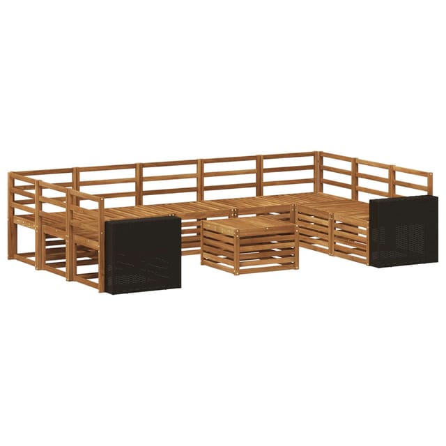 vidaXL Sofagarnituren 10 Stk Natur Massivholz Akazie 3384870