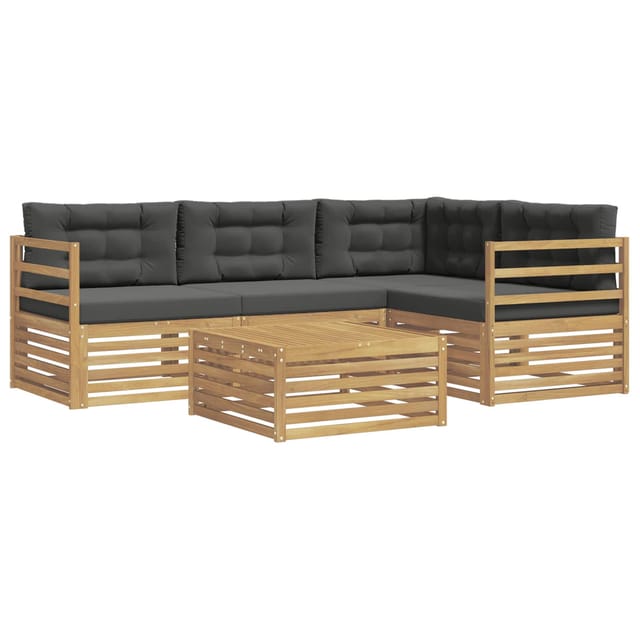 vidaXL Outdoor-Sofagarnitur mit Kissen 5 Stk 3390427