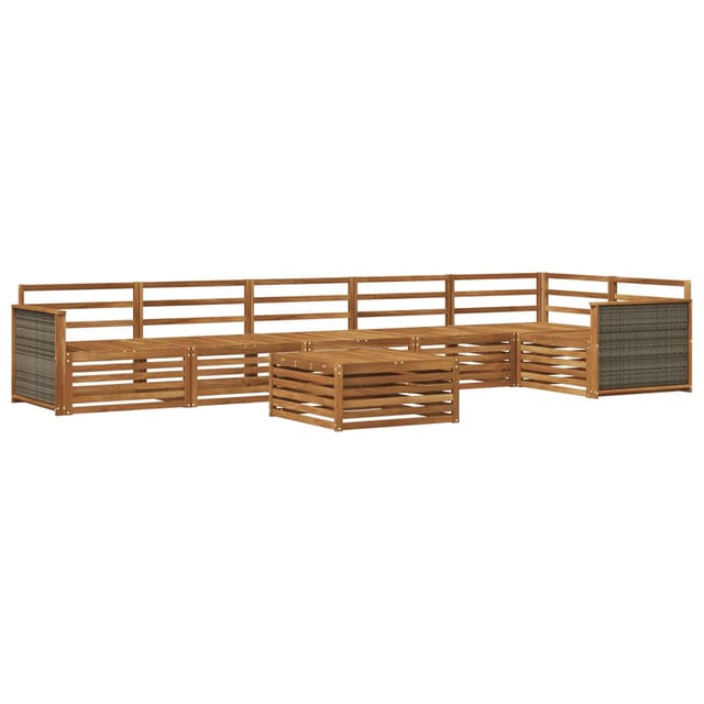 vidaXL Outdoor-Sofagarnitur 7 Stk Natur Massivholz Akazie 3383437