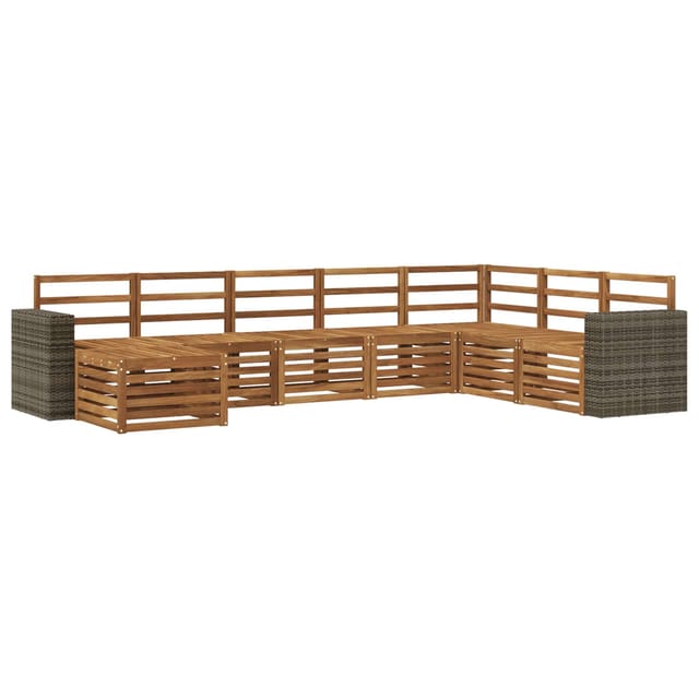 vidaXL Outdoor-Sofagarnitur 8 Stk Natur Massivholz Akazie 3384725
