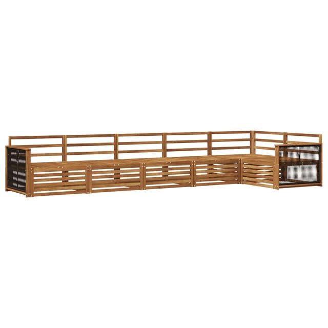 vidaXL Outdoor-Sofagarnitur 6 Stk Natur Massivholz Akazie 3383412