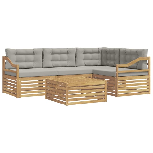 vidaXL Outdoor-Sofagarnitur mit Kissen 5 Stk 3390461