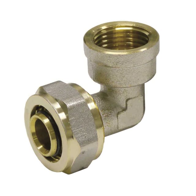 Boni-Shop Schraubfitting Winkel 32 X 3 - 1 Zoll IG Metall Gold