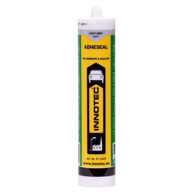 Innotec Adheseal Ms-Polymer Kleb- und Dichtmasse 290 ml Hellgrau mit Spitze