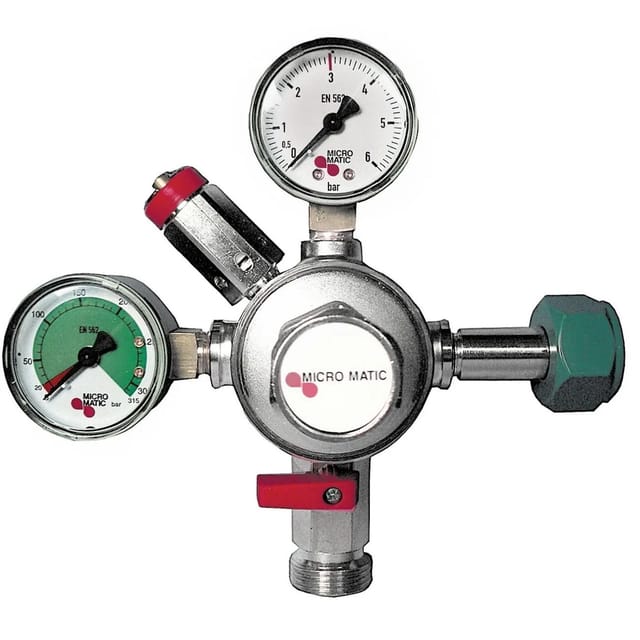 Ich-Zapfe Druckminderer Micro-Matic aus Metall Silber für Bier Zapfanlage