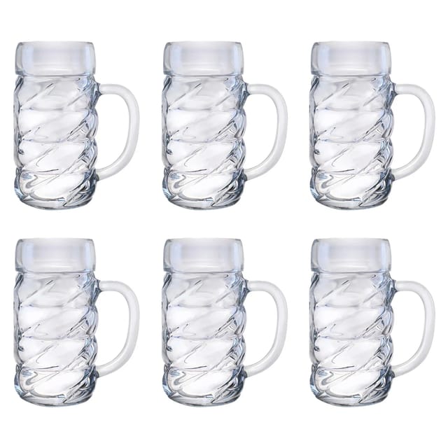 Ich-Zapfe Biergläser Set 6er Diamond 1 Liter Klar Glas