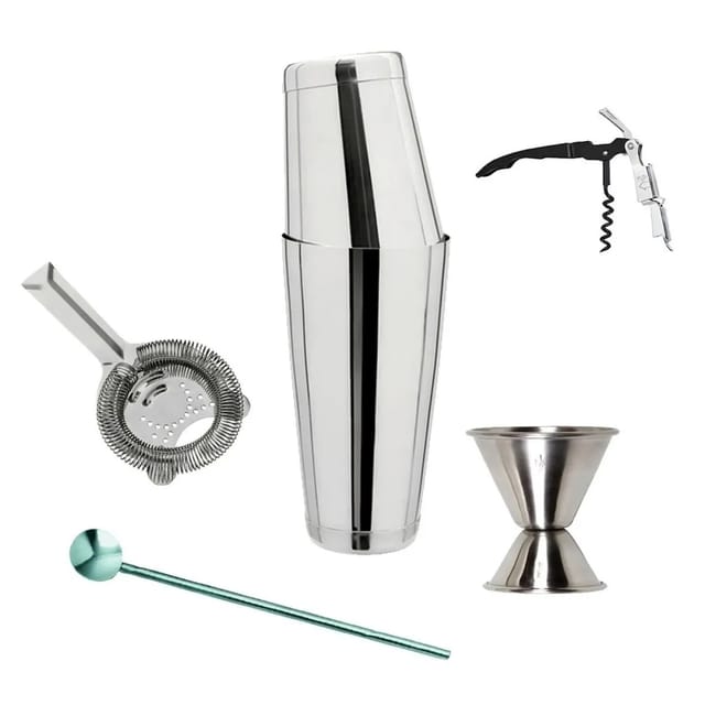 Ich-Zapfe Barkeeper-Set 5-Teilig aus Edelstahl Silber