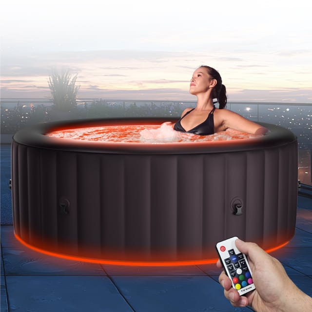 Miweba MSpa Whirlpool Urban Aurora U-AU061 für 6 Personen mit LED, M-ONE und Ozon-Desinfektion (U-AU062 UVC+)