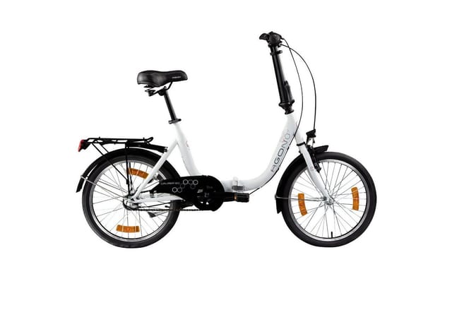 Agon Cruiser 20 Zoll Klapprad für Damen und Herren 150 - 185 cm StVZO Faltfahrrad Erwachsene tiefer Einstieg weiß