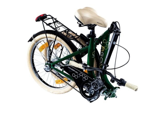 Agon Cruiser 20 Zoll Klapprad für Damen und Herren 150 - 185 cm StVZO Faltfahrrad Erwachsene tiefer Einstieg grün