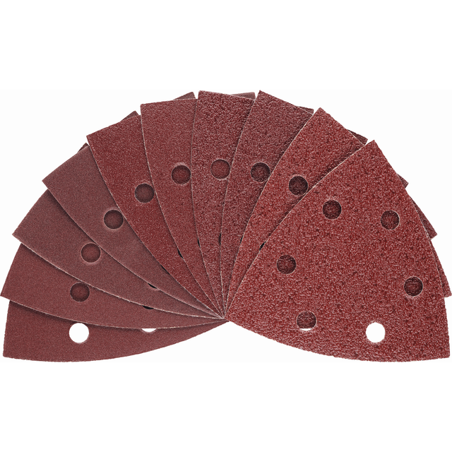 Schleifblatt-Set für Schleifplatte AVZ 93 G, 10-teilig, rot, 93mm, 60 - 240