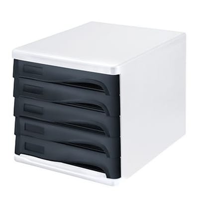 Schubladenbox economy H6129498 DIN A4-C4 l.gr/sw