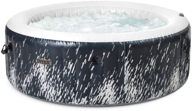Intex Whirlpool Glow Deluxe, aufblasbares Aufstellbecken, (Set, 9-tlg), 145 cm Durchmesser