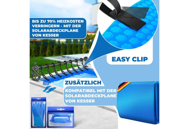 KESSER Pool-Abdeckplane, Pool Aufroller Premium Aufrollsystem 1,05m 6,15m