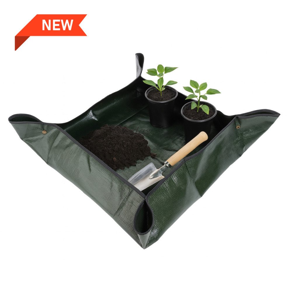 Bradas Gartenpflege-Set Pflanzen Umtopfmatte aus PE 66 x 66 cm