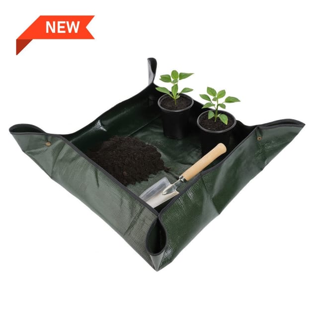 Bradas Gartenpflege-Set Pflanzen Umtopfmatte aus PE 66 x 66 cm