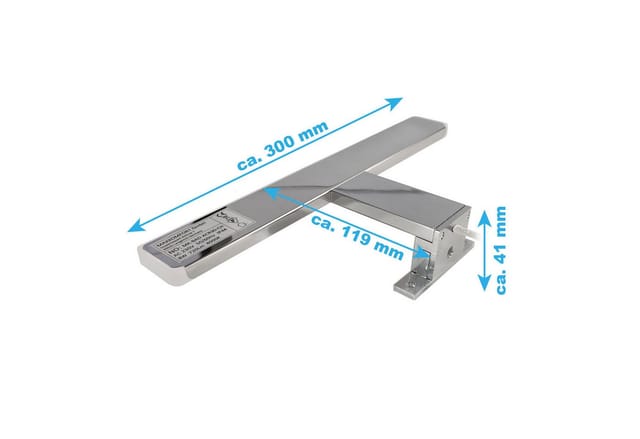 Maxkomfort LED Spiegelleuchte Badezimmer, 30/60cm, schwarz/weiß/chrom/acryl - IP44, LED fest integriert, Neutralweiß, Moderne Badbeleuchtung, Schranklicht, Schminklicht, ohne Schalter