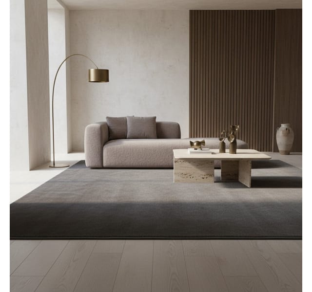 KADIMA DESIGN Teppich ISAR Wohnzimmer Waschbar Schlafzimmer Wohnzimmerteppich Esszimmer Uni, Läufer, Höhe: 13 mm, Grau, 60x100 cm, Strapazierfähig Esszimmerteppich Waschbar