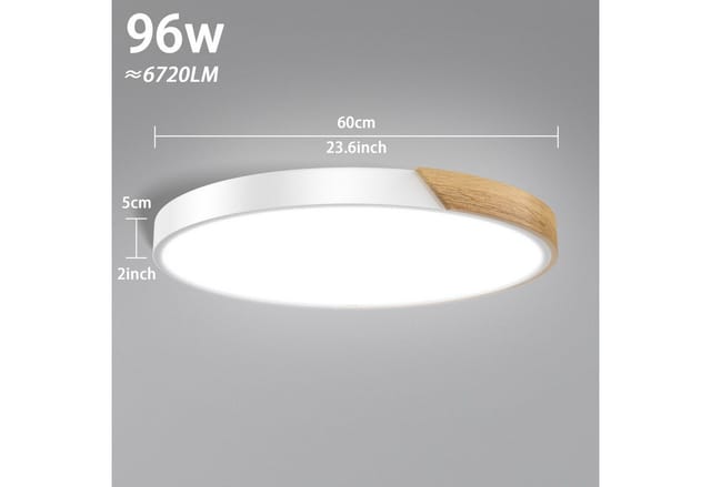 FIVMEN LED Deckenleuchte Deckenlampe Holz Deckenleuchte Deckenlampen Rund Lampen, Kaltweiß