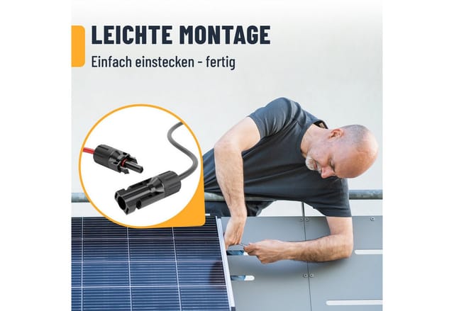 ABSINA 2x Solarkabel 6mm2 10m H1Z2Z2-K schwarz & rot - PV Kabel 6mm2 10m Solarkabel