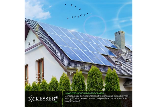 KESSER Solarmodul, (1-St), Solarpanel Monokristallin 18V Photovoltaik Solaranlage PV Anlage