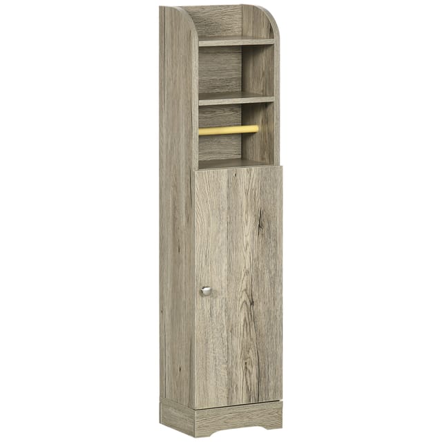 Badezimmer-waschtisch Mit 1 Offenem Ablagefach, 2 Fächern Und 1 Schrank, 23 X 18 X 100 Cm, Grau