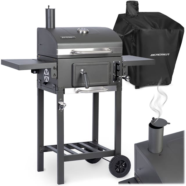 Berdsen Bd-892 Schwarzer Holzkohlegrill Mit Abdeckung