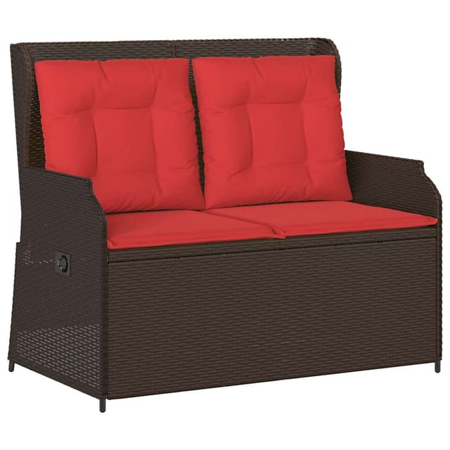 Gartenbank Braun Poly-rattan Vidaxl