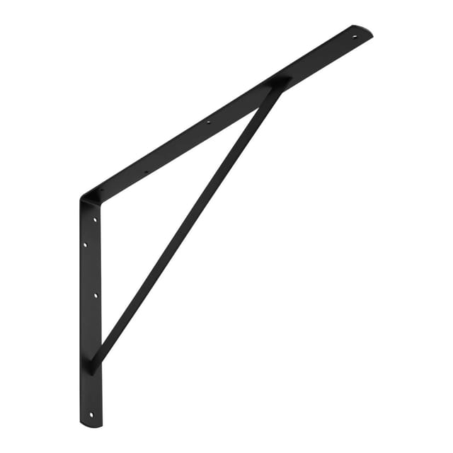 Regalkonsole (600 X 375 X 40 Mm, Schwarz, Pulverbeschichtet) Schwerlast-konsole Mit Querstrebe Zur Stabilisierung
